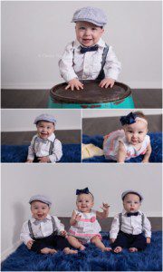 Triplet Cake Smash - Kansas City Newborn | Baby | Family Photographer ...