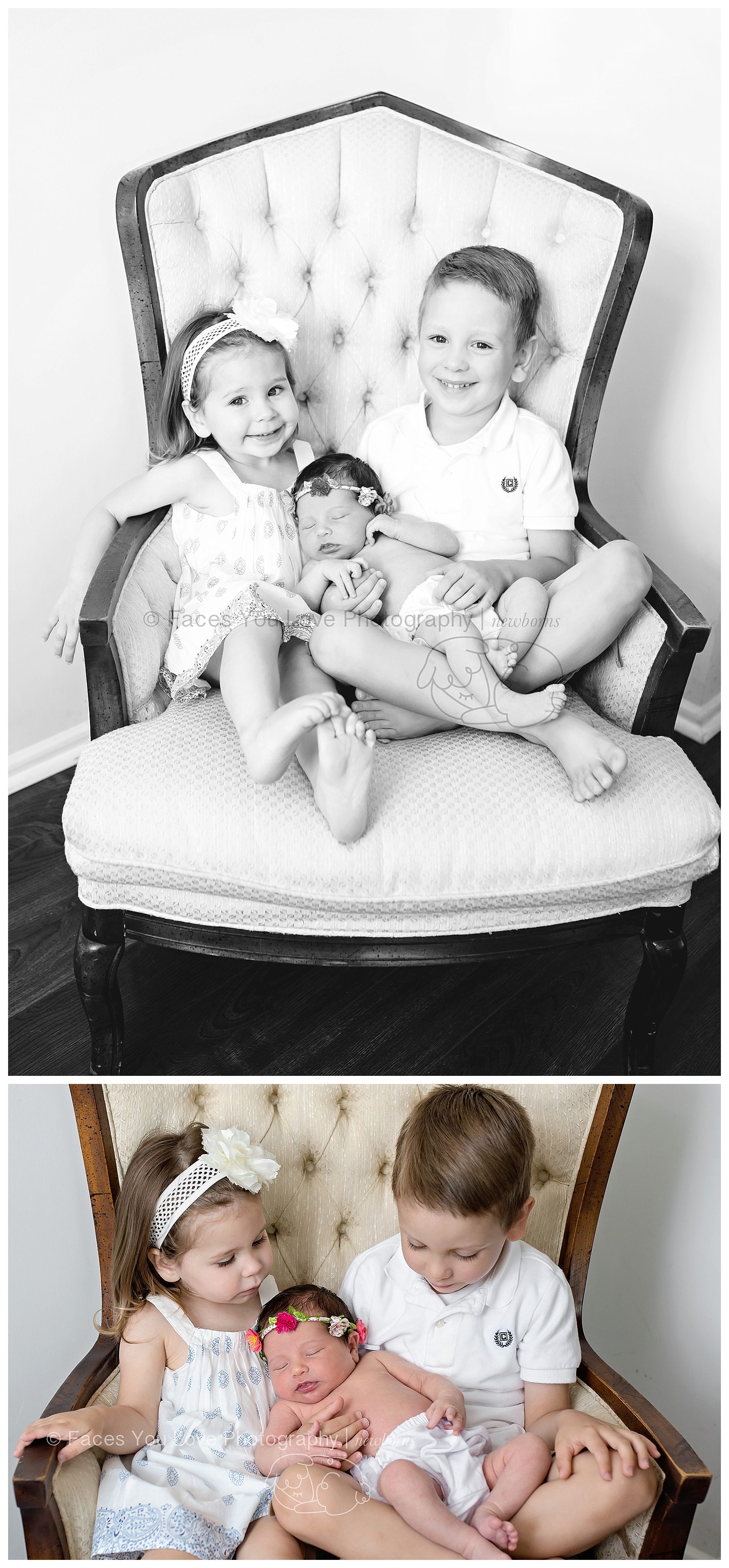 Newborn Session with Siblings | facesyoulove.com