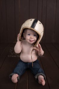 Baby in Football Helmet | facesyoulove.com