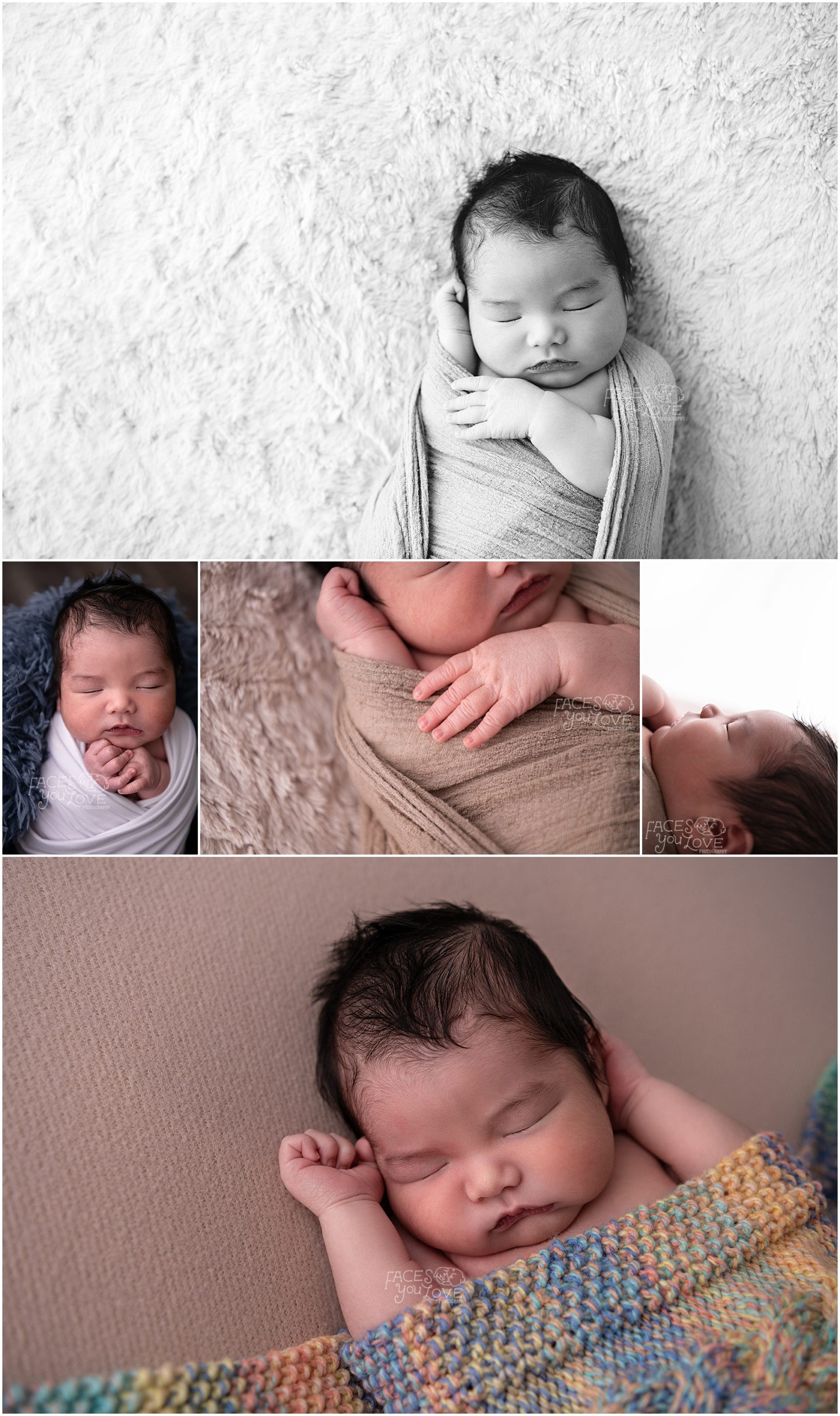 newborn in color and black and white, wrapped newborn session, newborn mini session, Kansas City mini sessions, Newborn photographer Kansas City