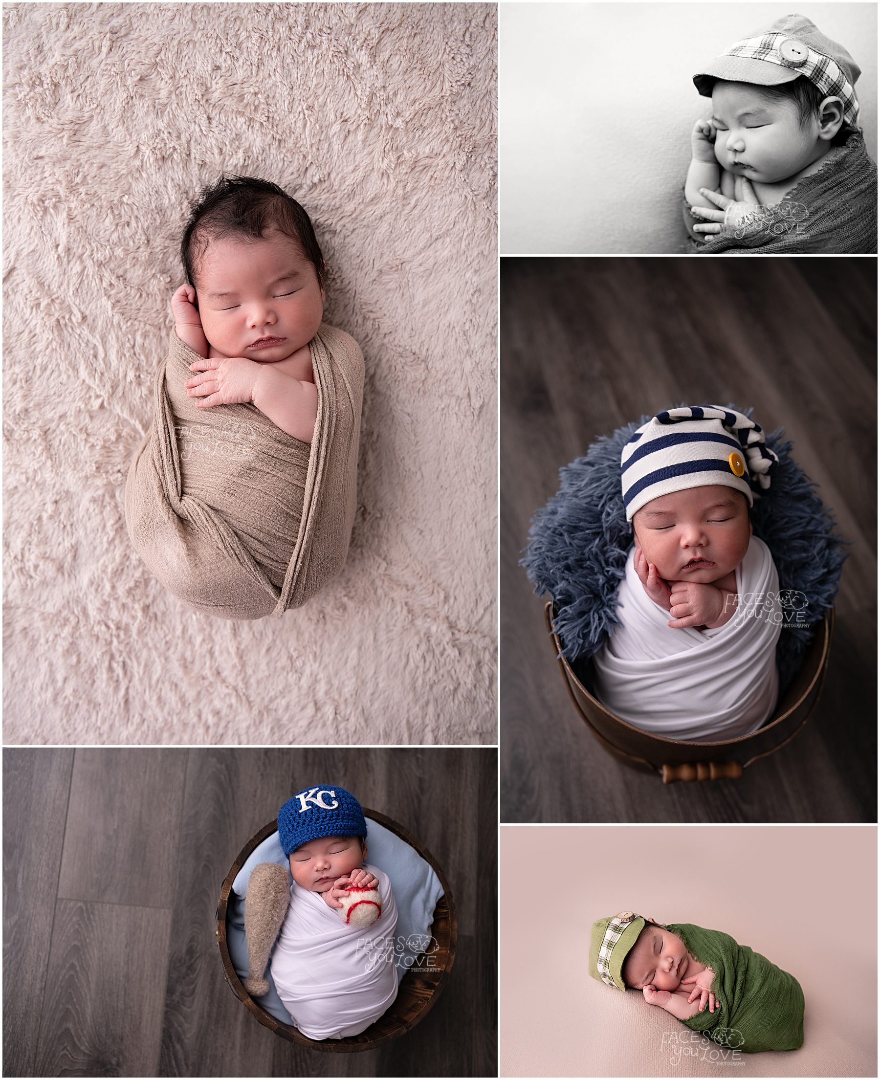newborn session, wrapped newborn poses, newborn mini session, Kansas City newborn photographer, posed newborn photography